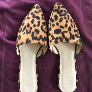 Leopard print slides